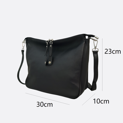 Women's genuine cowhide leather handbag Bora Chain design (chain removable upon request)
