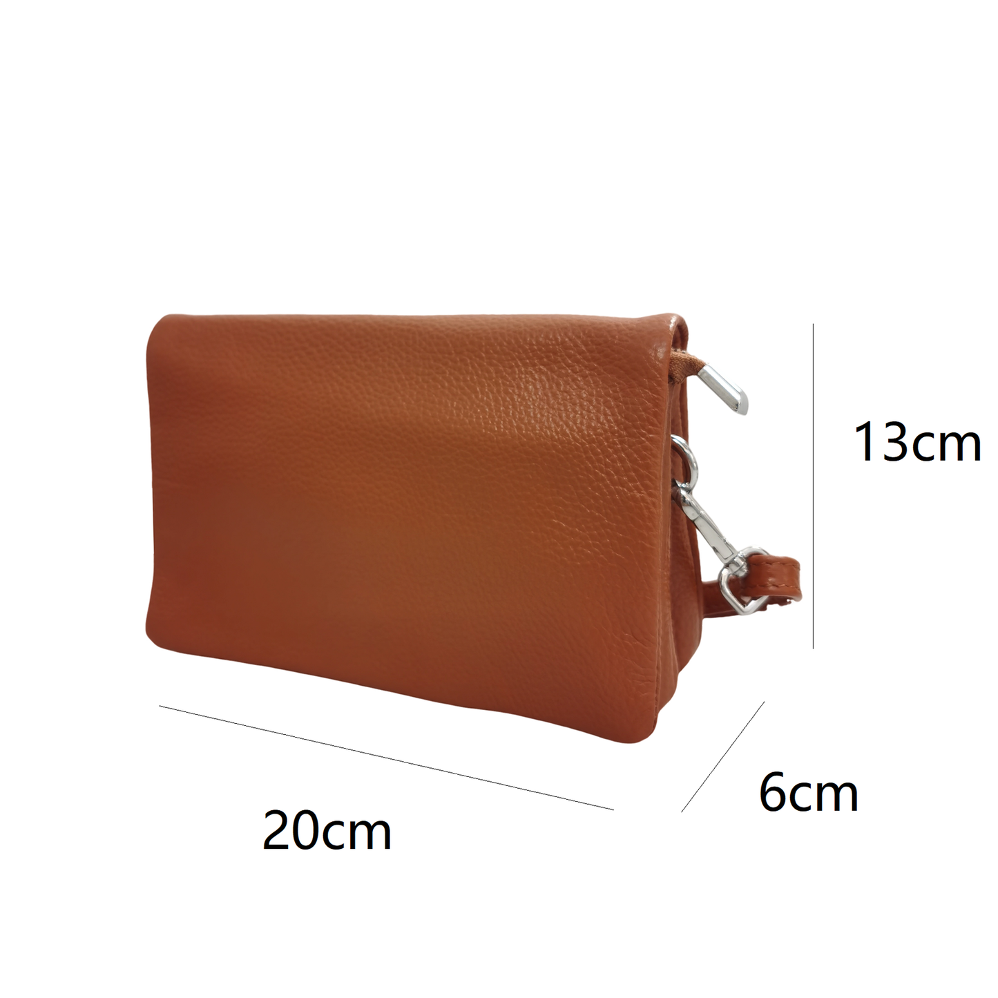 Women's genuine cowhide leather clutch handbag Vivien design