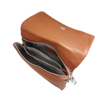 Women's genuine cowhide leather clutch handbag Vivien design