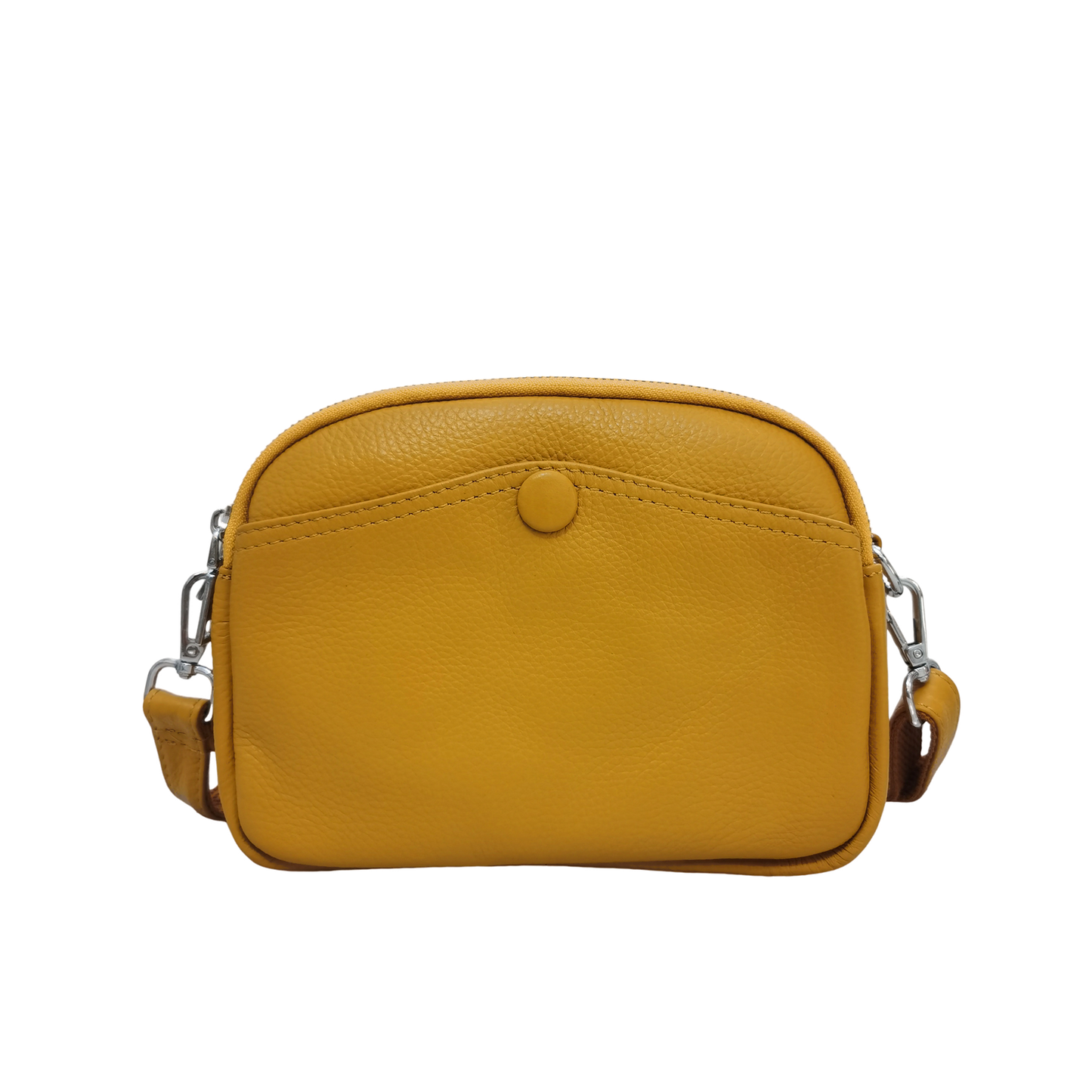 Women's genuine cowhide leather handbag Murca button design