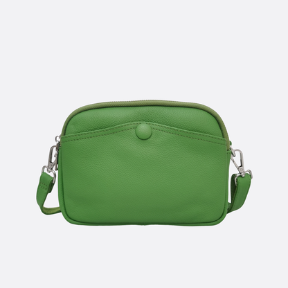 Women's genuine cowhide leather handbag Murca button design