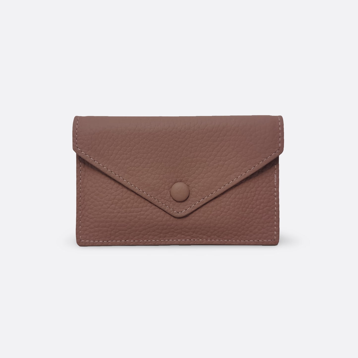 Women's genuine cowhide leather short card holder pouch Envelope design
