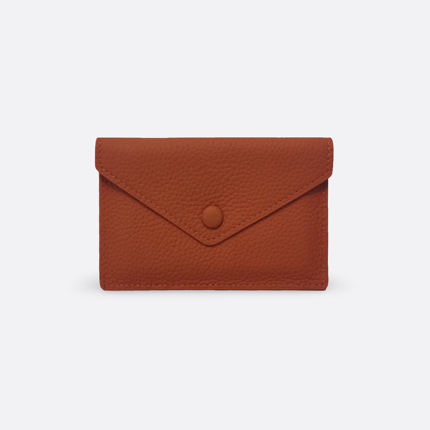 Women's genuine cowhide leather short card holder pouch Envelope design