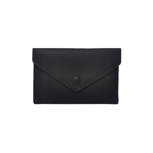 Women's genuine cowhide leather short card holder pouch Envelope design