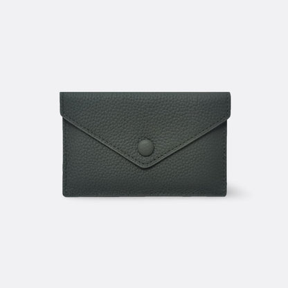 Women's genuine cowhide leather short card holder pouch Envelope design
