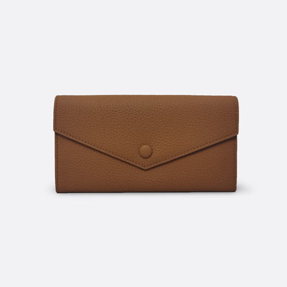 Women's genuine cowhide leather long wallet Envelope design