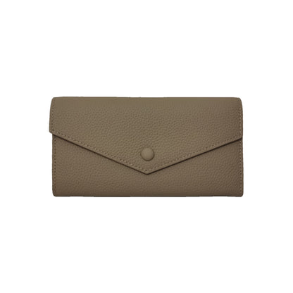 Women's genuine cowhide leather long wallet Envelope design