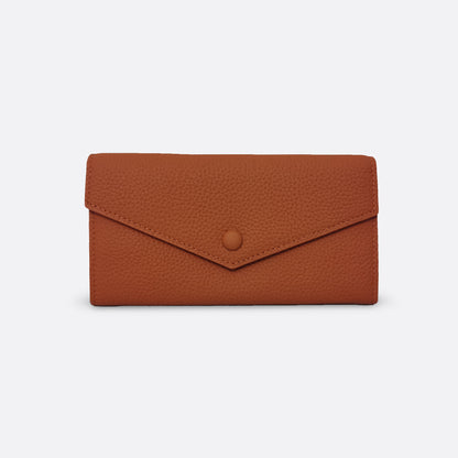 Women's genuine cowhide leather long wallet Envelope design