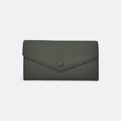 Women's genuine cowhide leather long wallet Envelope design