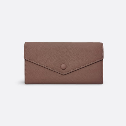 Women's genuine cowhide leather long wallet Envelope design