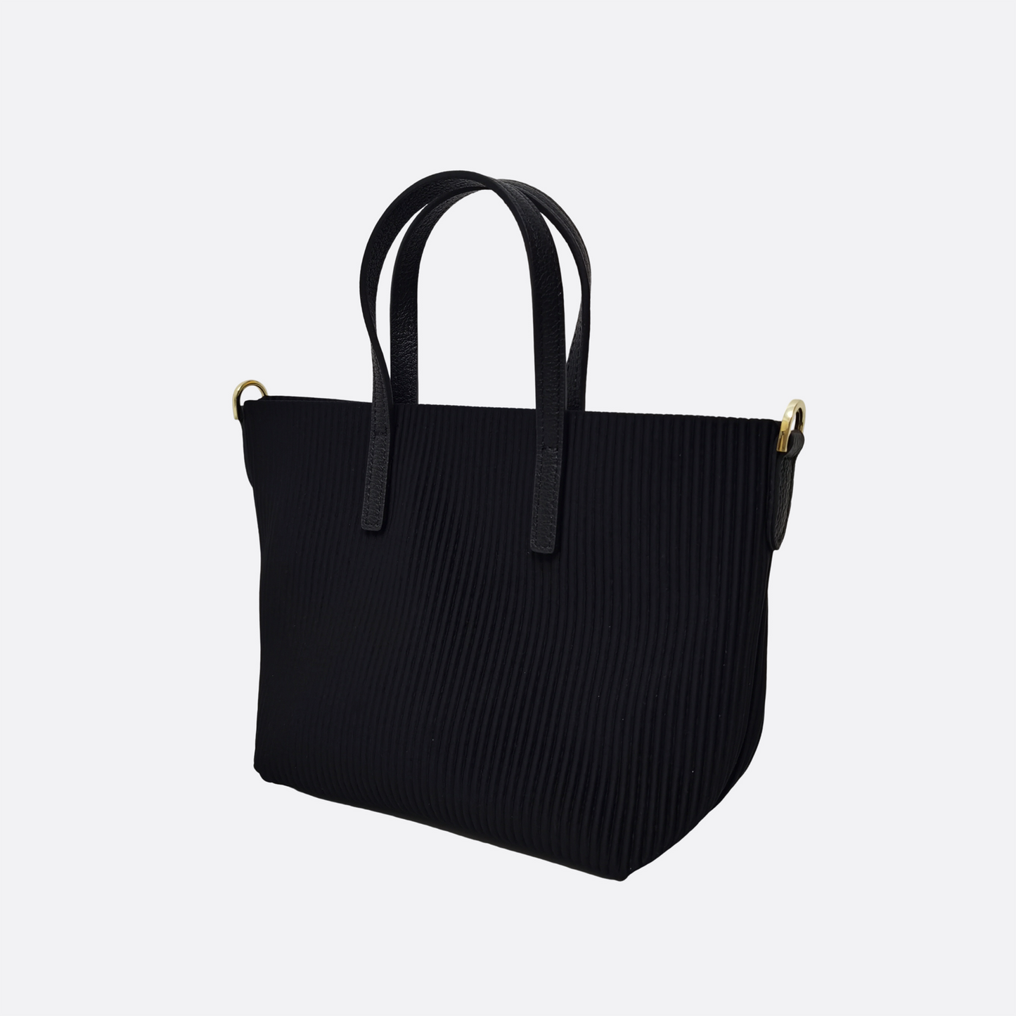 Women's nylon mix genuine cowhide leather handbag Ellipse design