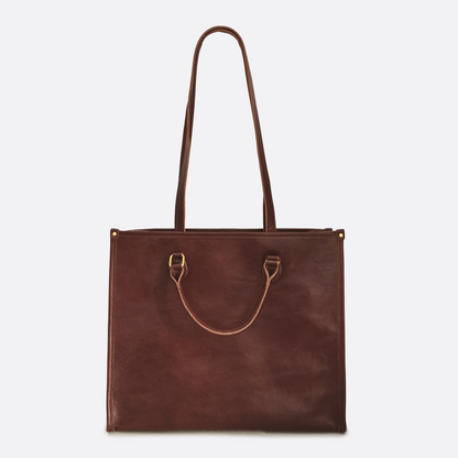 Unisex genuine cowhide leather handbag Potter tote design