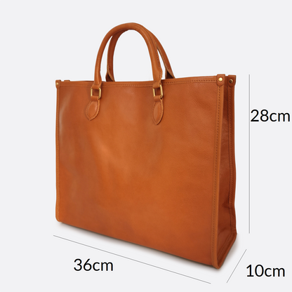 Unisex genuine cowhide leather handbag Potter tote design
