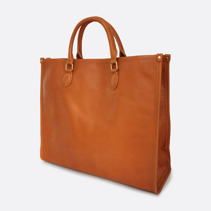Unisex genuine cowhide leather handbag Potter tote design