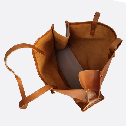 Unisex genuine cowhide leather handbag Potter tote design