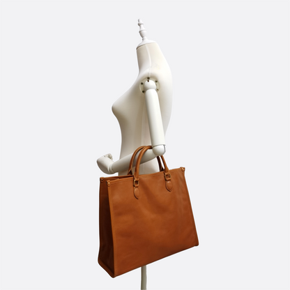 Unisex genuine cowhide leather handbag Potter tote design