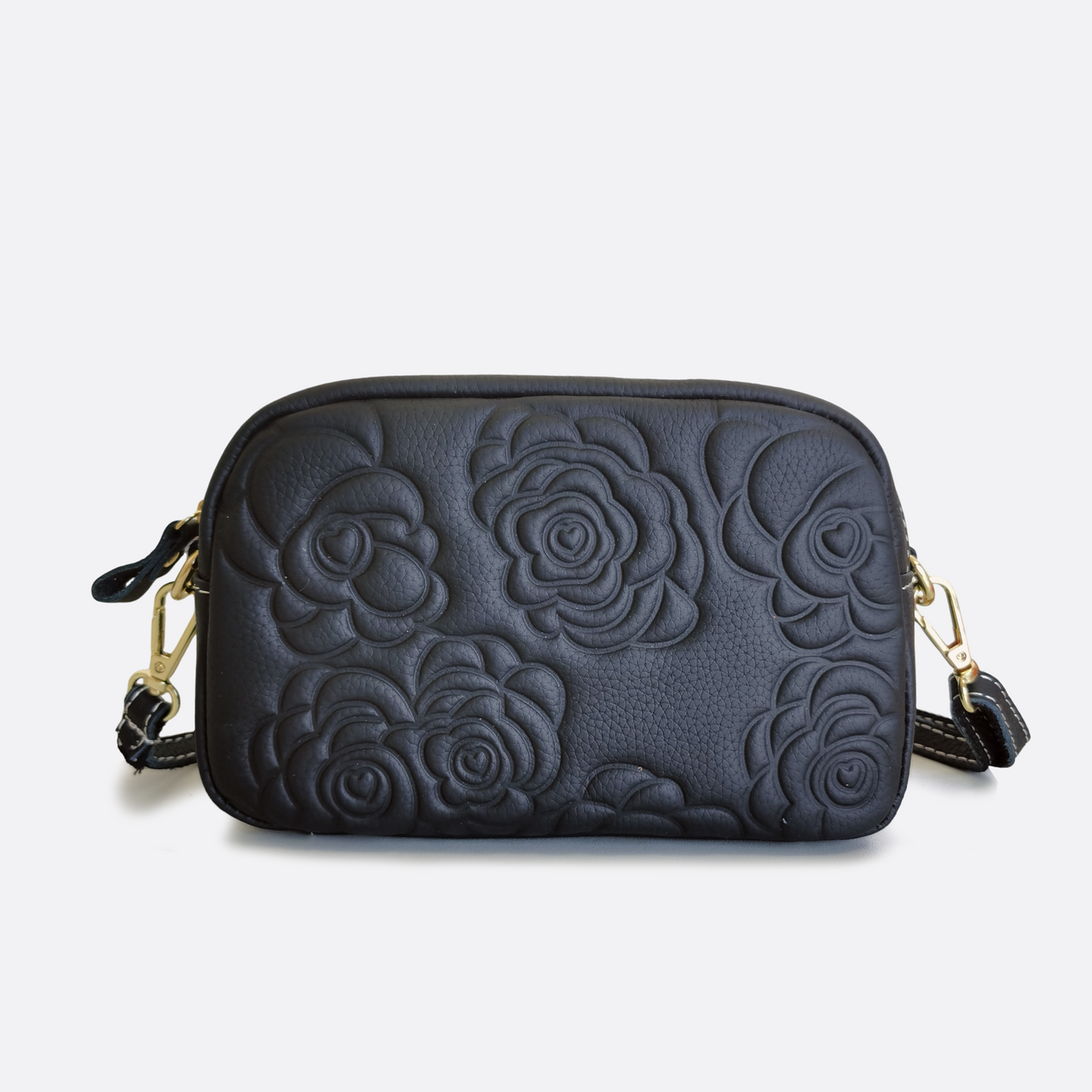 Women's genuine cowhide leather handbag Floral Mini Murca design