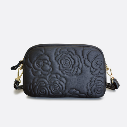 Women's genuine cowhide leather handbag Floral Mini Murca design