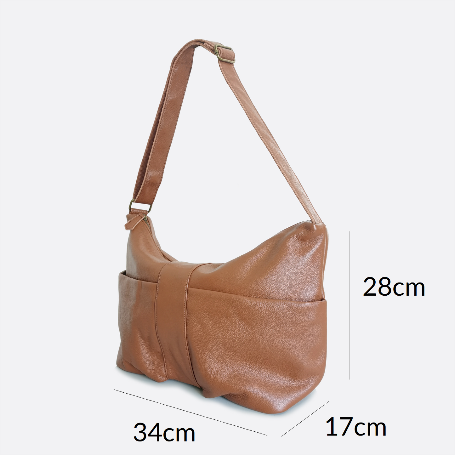 Unisex Women's and Men's genuine cowhide leather handbag Poches design
