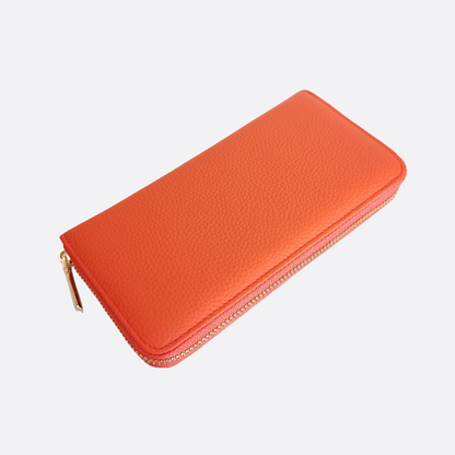 Women's genuine cowhide leather long wallet Metro V2 design