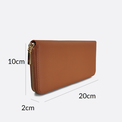 Women's genuine cowhide leather long wallet Metro V2 design