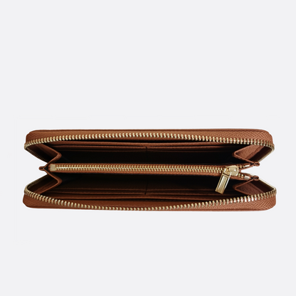 Women's genuine cowhide leather long wallet Metro V2 design