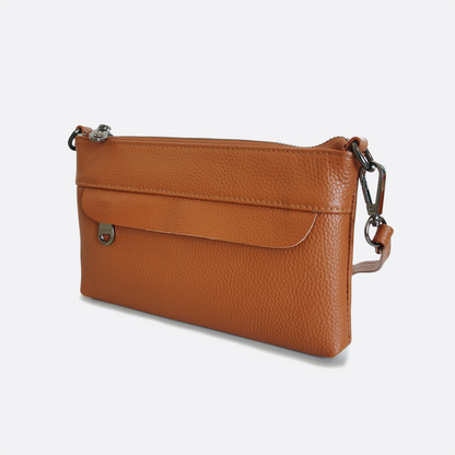 Women's genuine cowhide leather clutch Davel design