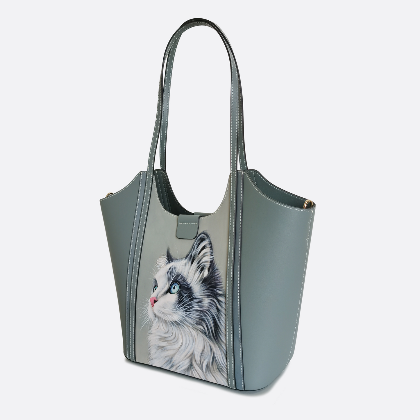 Women's genuine cowhide leather engraved handbag Shopping tote design