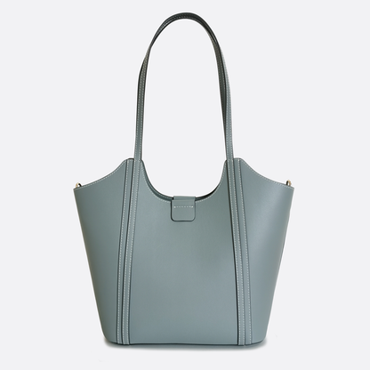 Women's genuine cowhide leather engraved handbag Shopping tote design