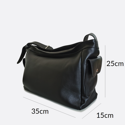 Unisex genuine cowhide leather handbag Carly messenger