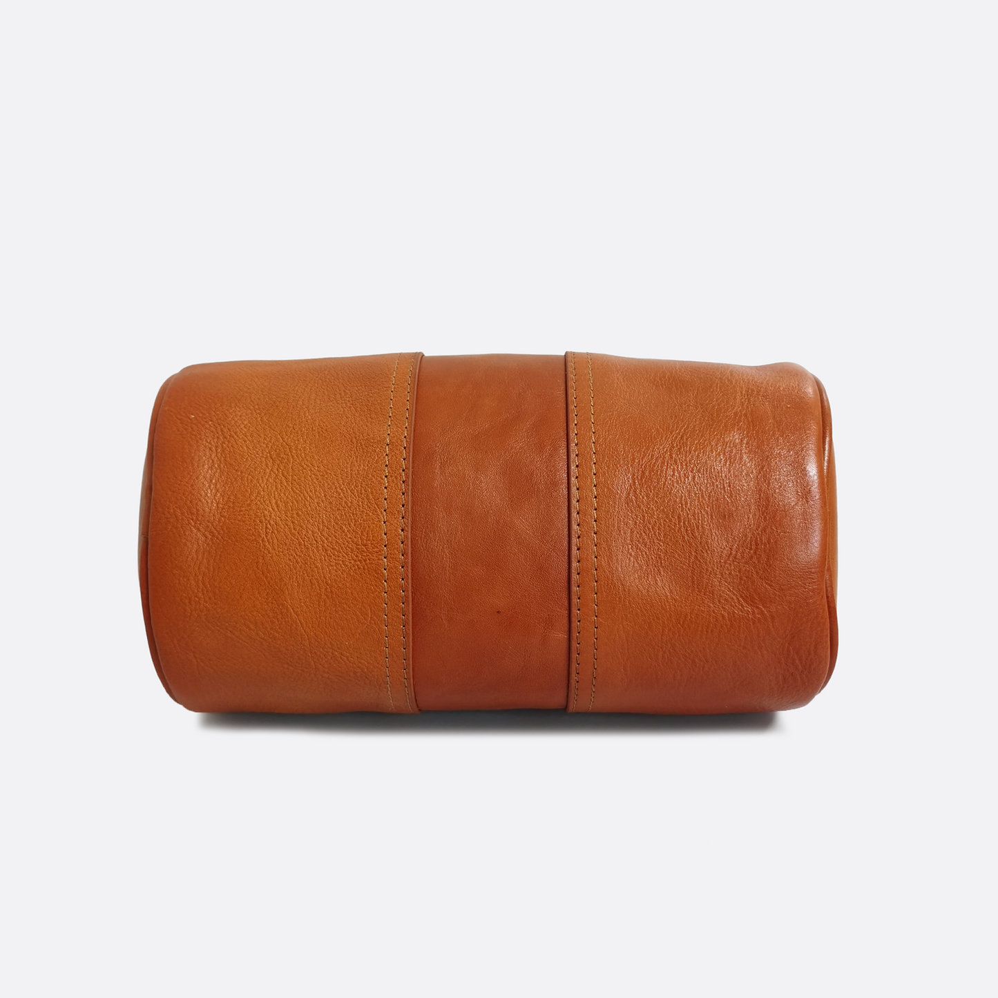Women's genuine cowhide leather barrel handbag Cylinder design