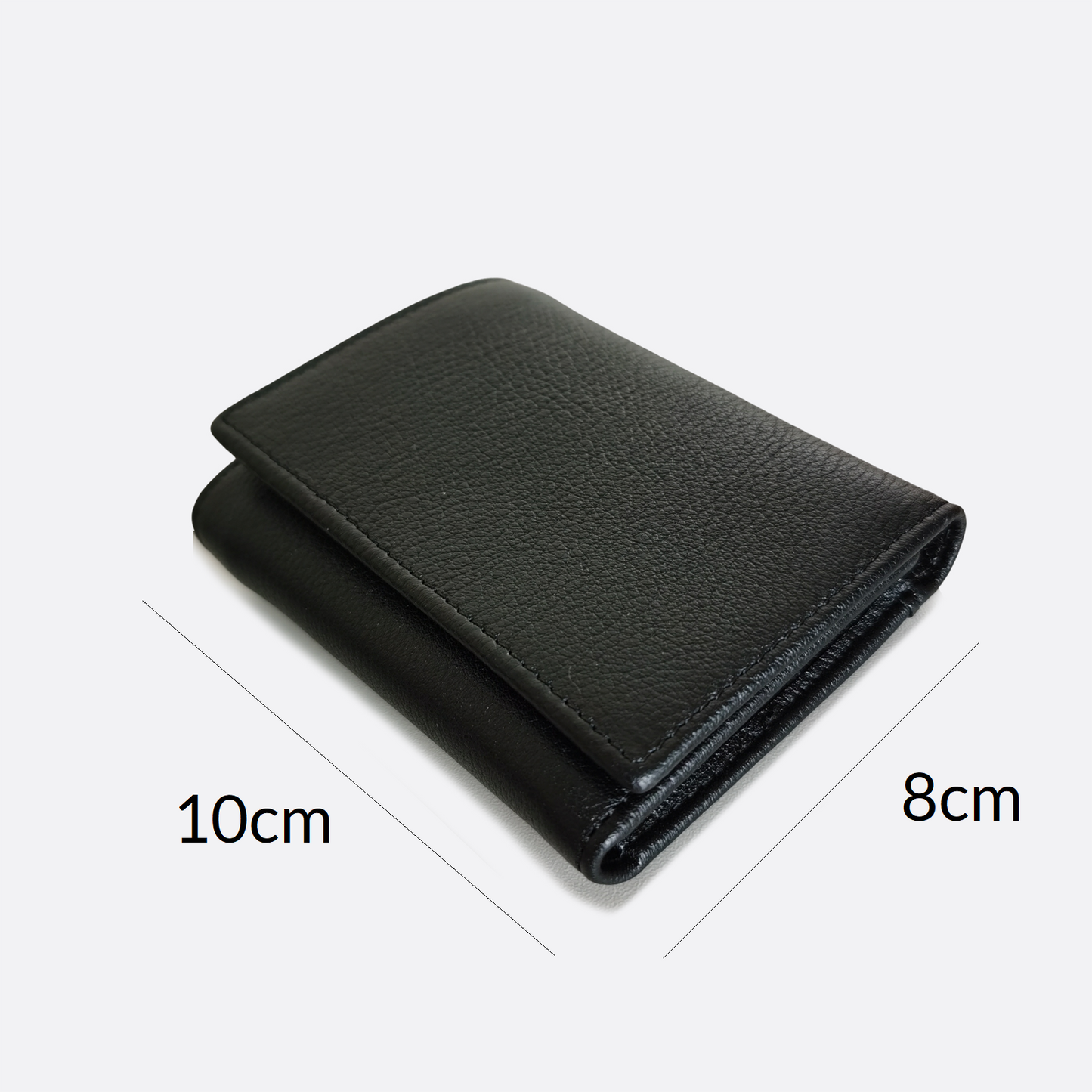 Unisex genuine cowhide leather short wallet Derie V2 design