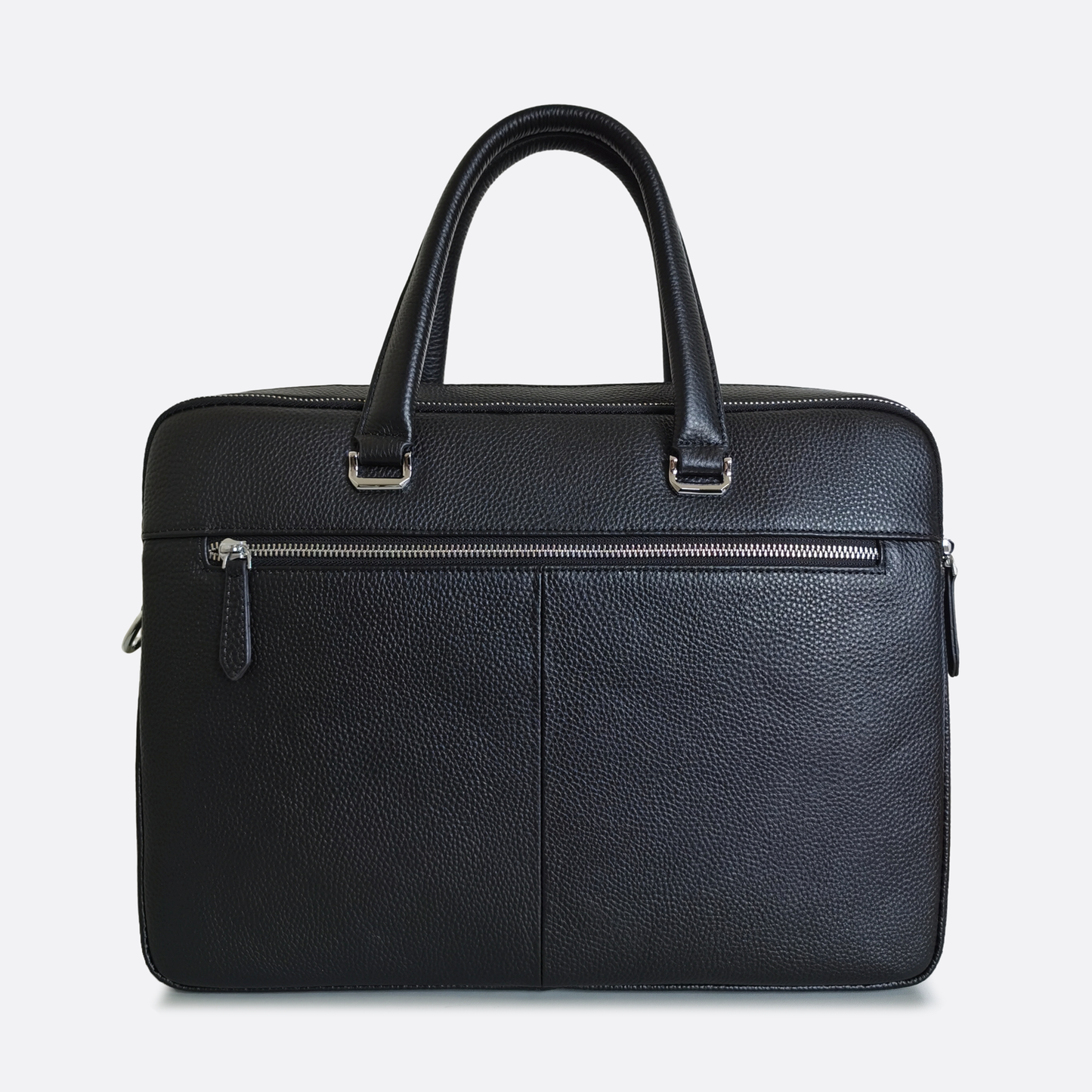 Unisex genuine cowhide leather top handle briefcase Poches V2 design