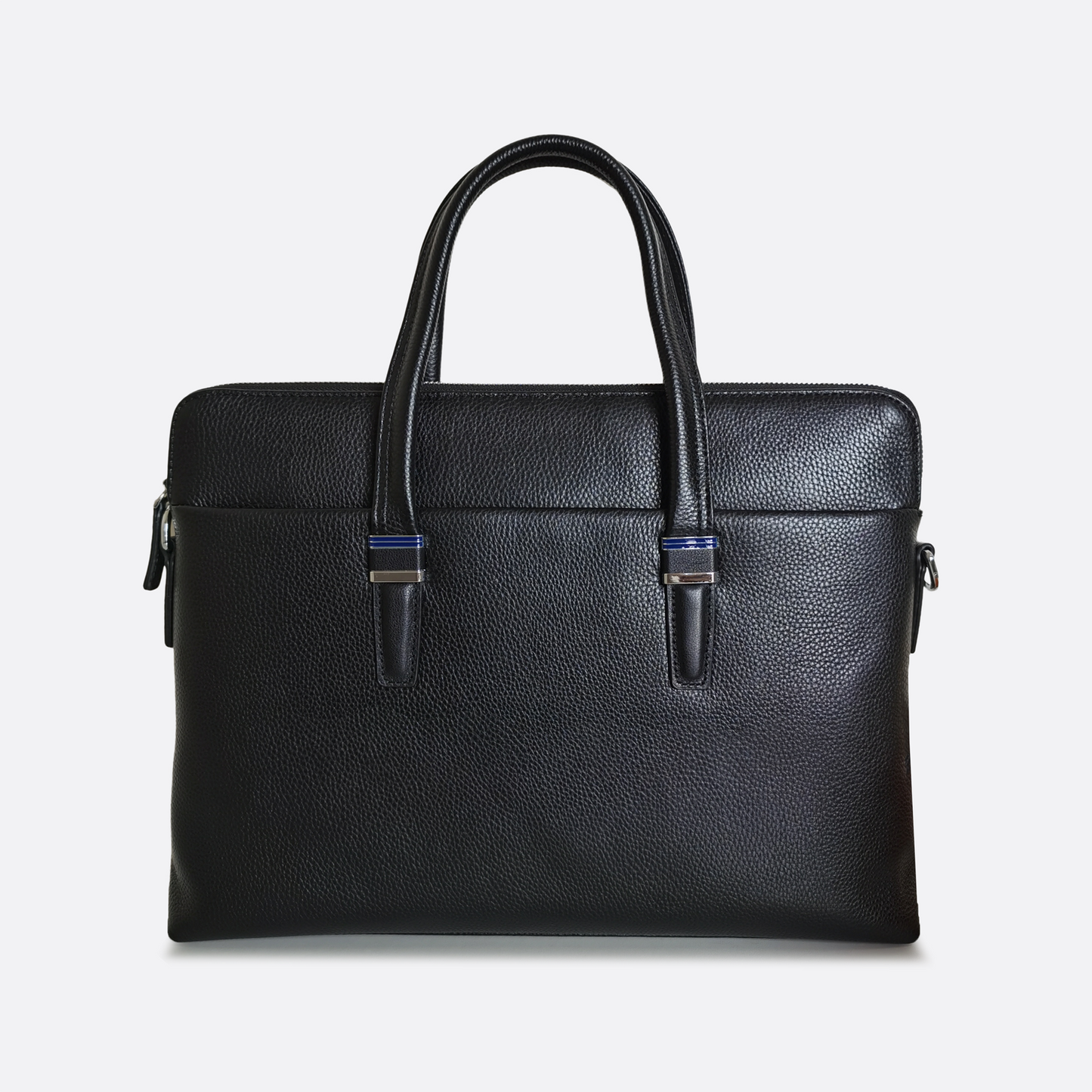 Unisex genuine cowhide leather slim briefcase with sling Marcel design