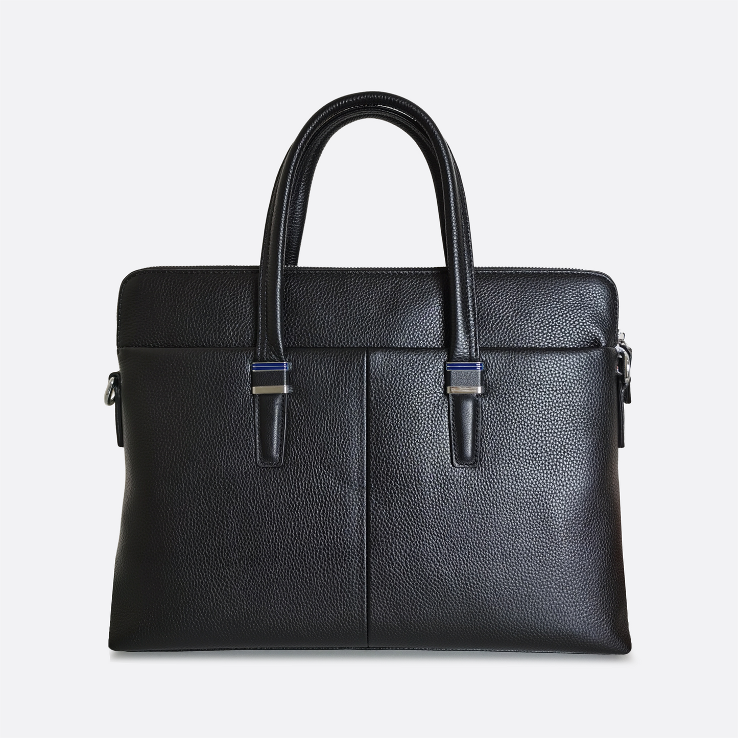 Unisex genuine cowhide leather slim briefcase with sling Marcel design