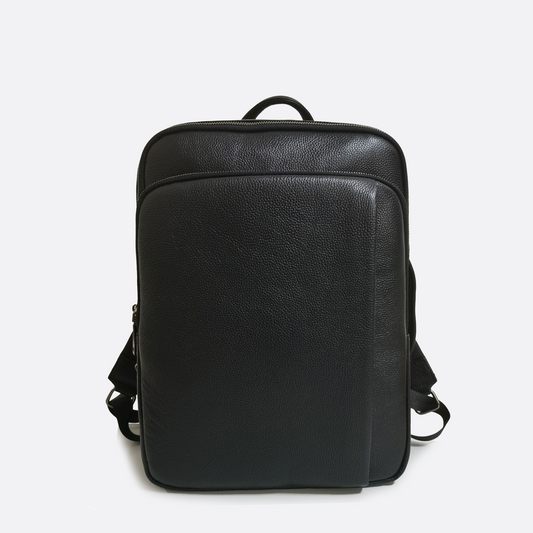Unisex cowhide leather 2 in 1 travel backpack