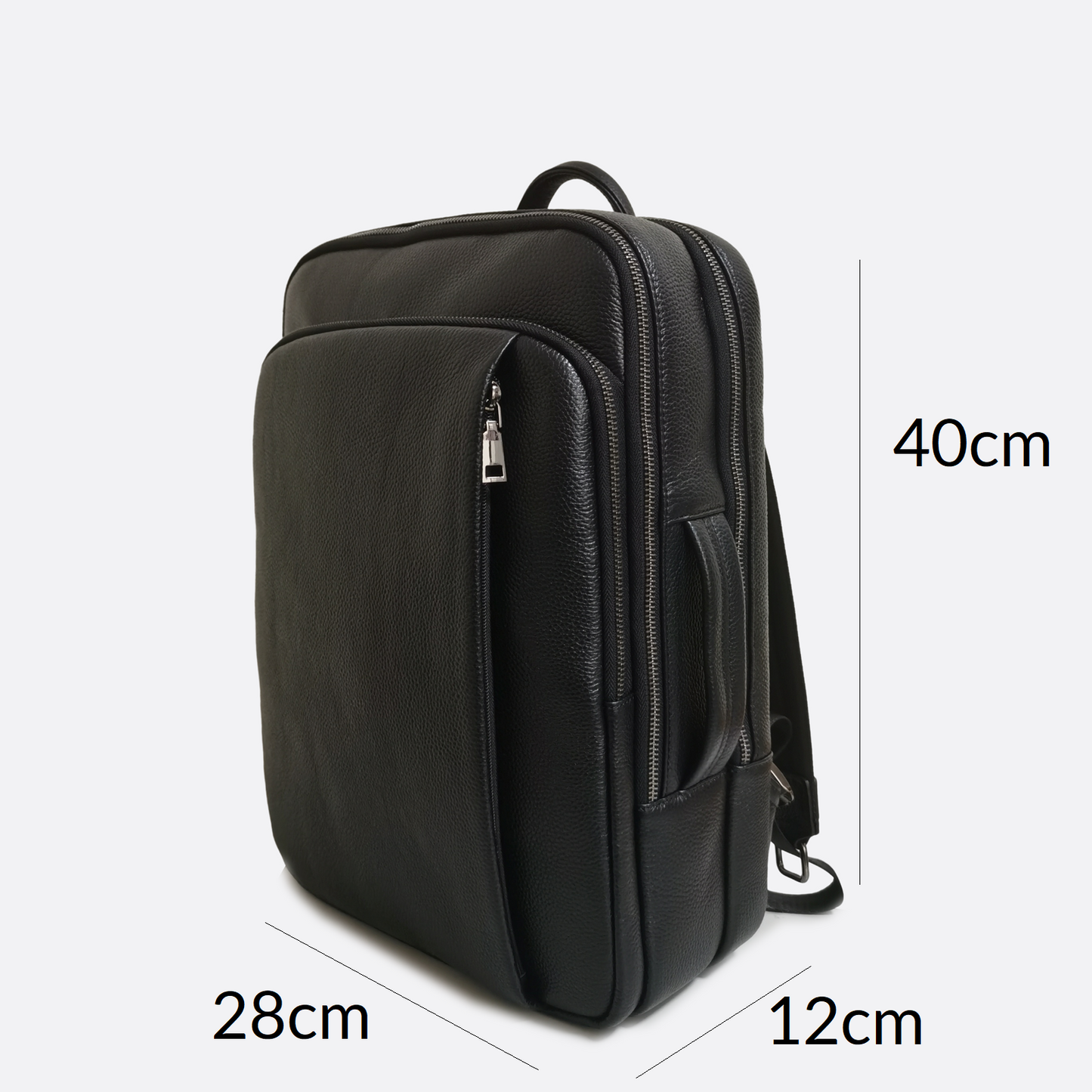 Unisex cowhide leather 2 in 1 travel backpack