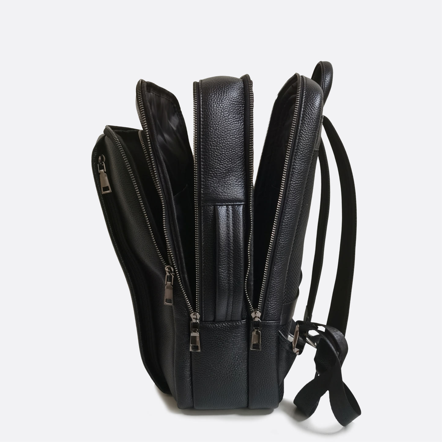 Unisex cowhide leather 2 in 1 travel backpack