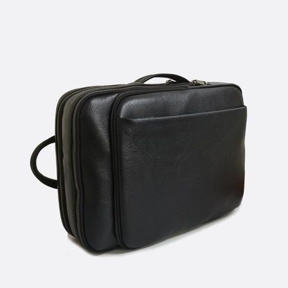 Unisex cowhide leather 2 in 1 travel backpack