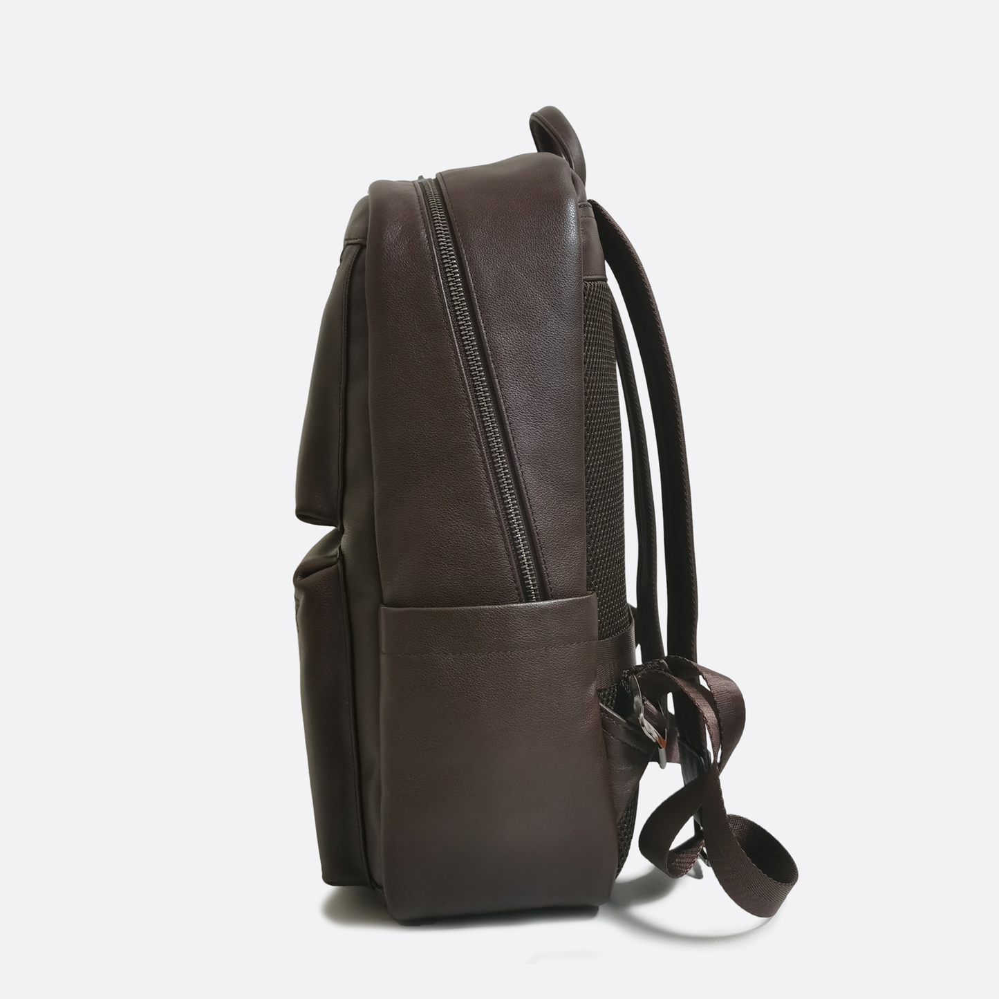 Unisex cowhide leather Multi zip V2 design backpack