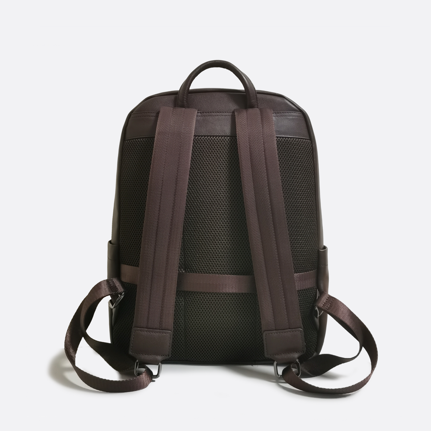 Unisex cowhide leather Multi zip V2 design backpack