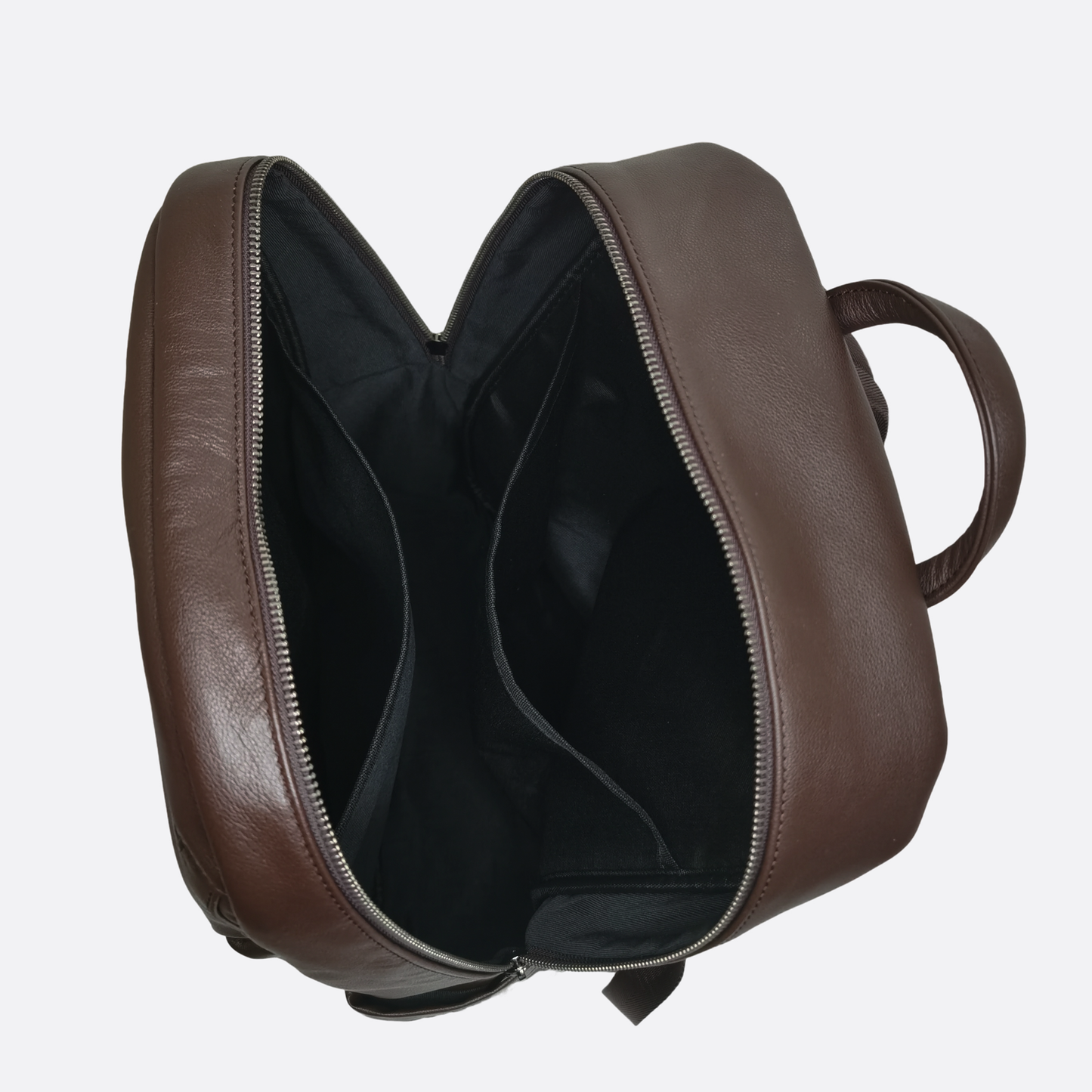 Unisex cowhide leather Multi zip V2 design backpack