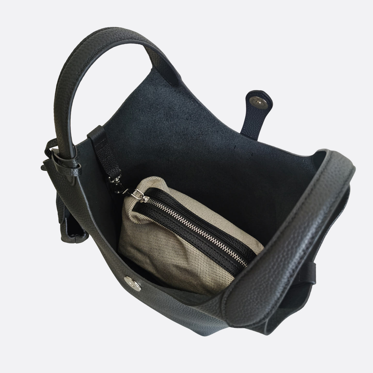 Women's genuine cowhide leather handbag Basket Lock V3 design
