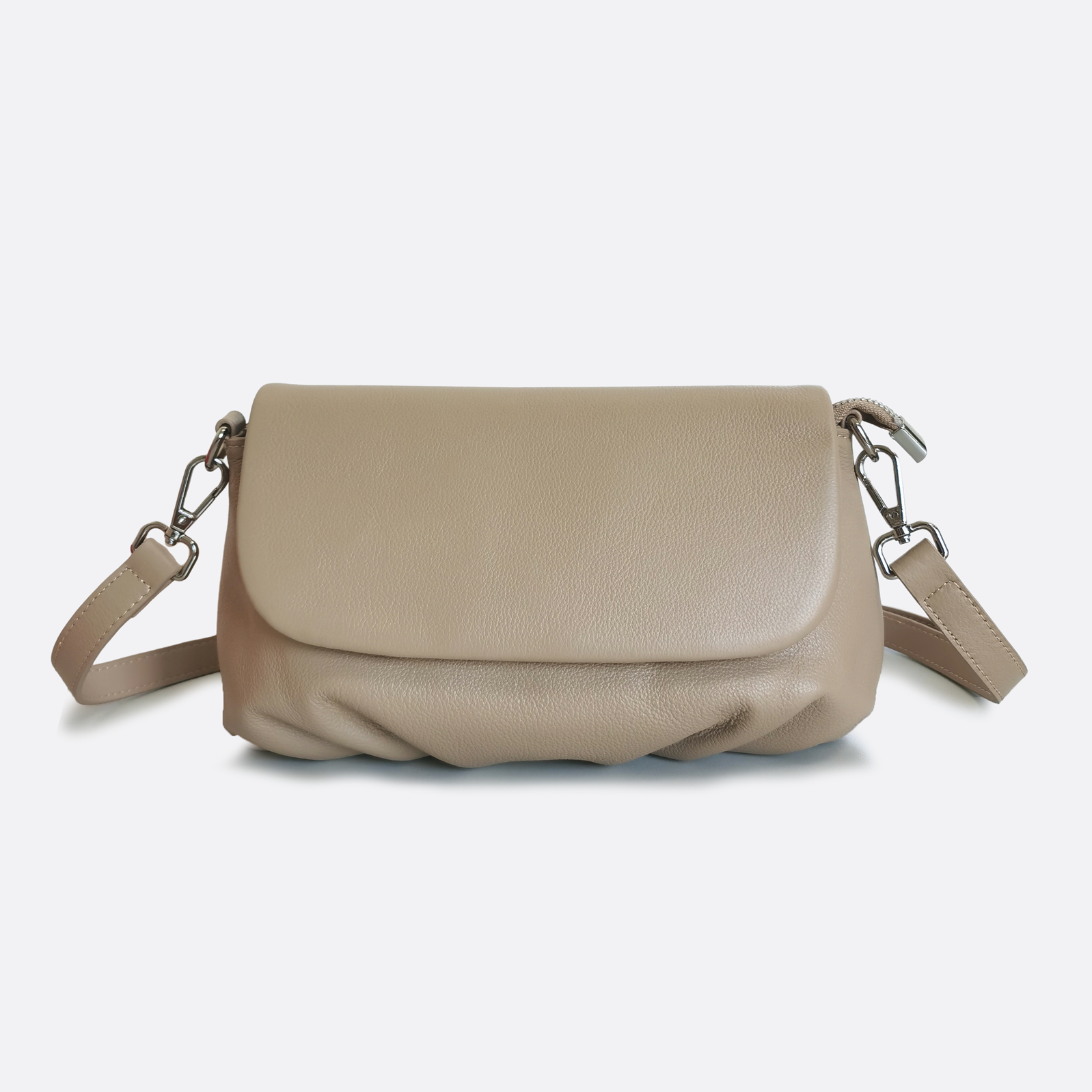 Women's genuine cowhide leather messenger satchel bag handbag