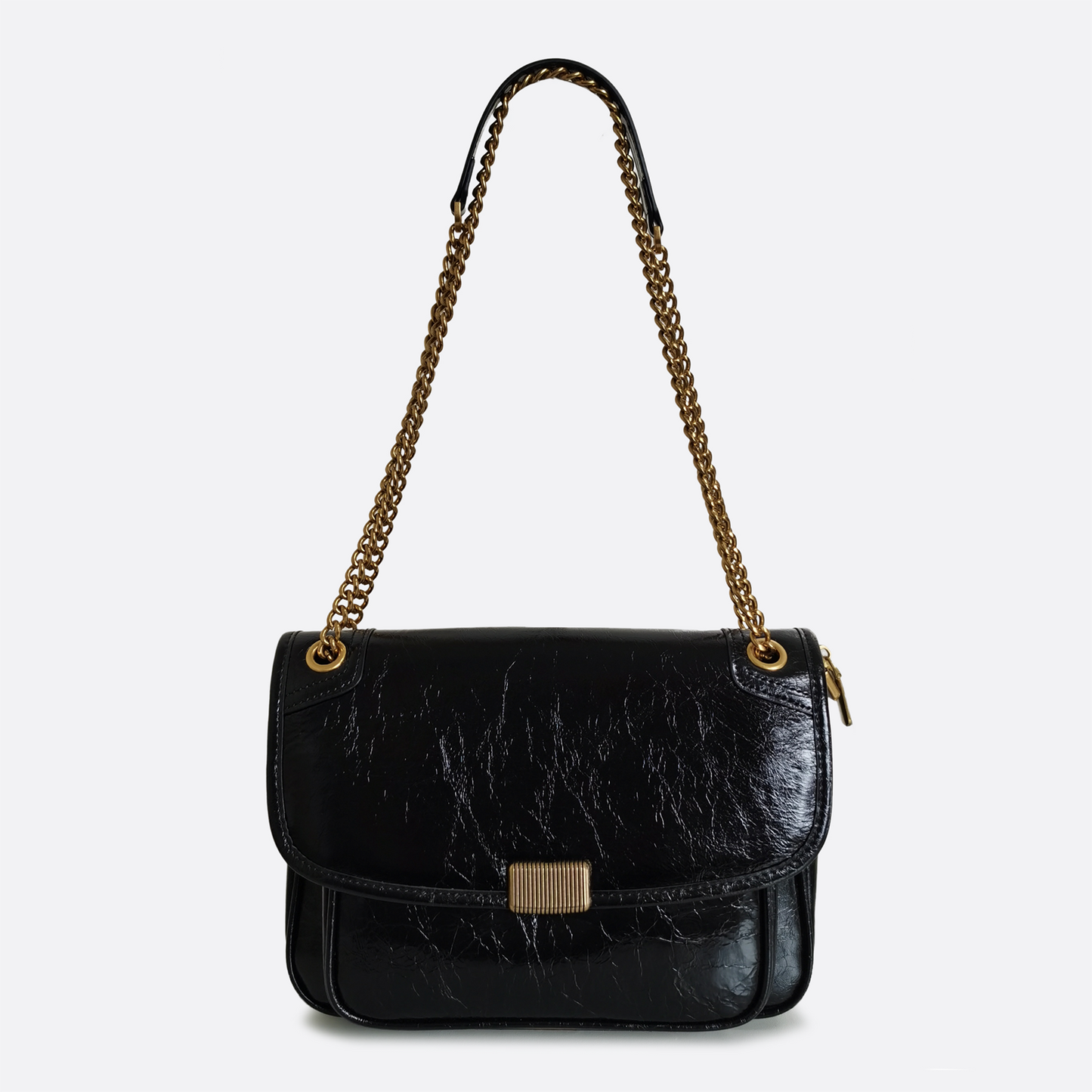 Women's genuine waxed cowhide leather messenger satchel bag