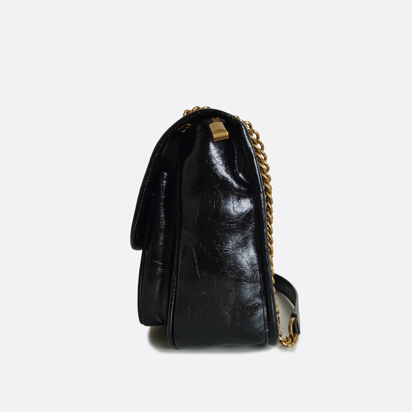 Women's genuine waxed cowhide leather messenger satchel bag