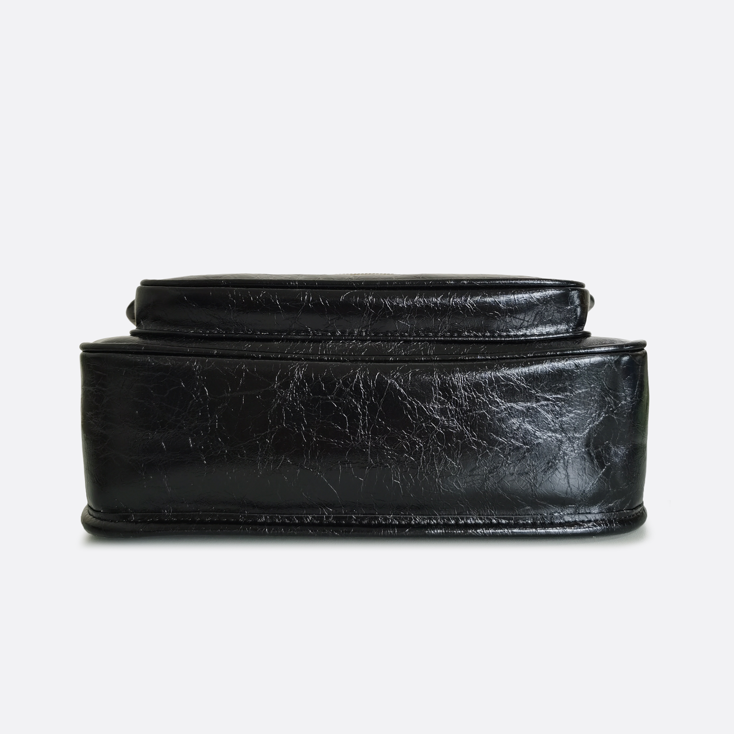Women's genuine waxed cowhide leather messenger satchel bag