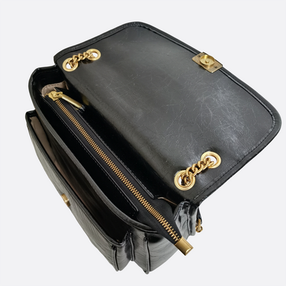 Women's genuine waxed cowhide leather messenger satchel bag