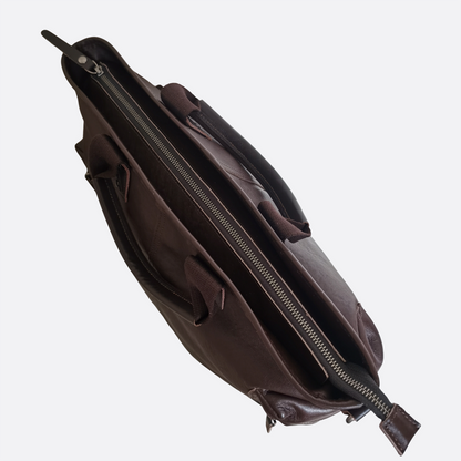 Unisex genuine cowhide leather tote bag Perry design