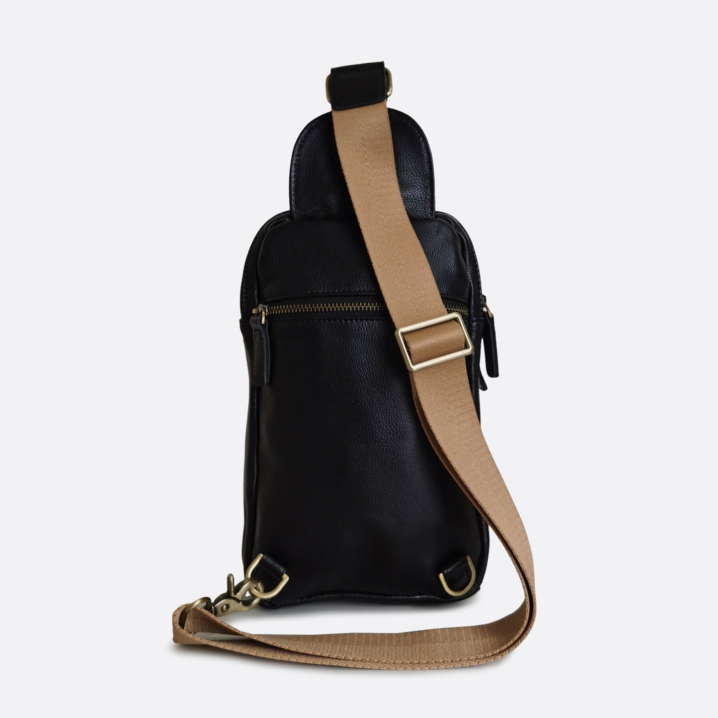 Unisex genuine cowhide leather fanny pack bag Davel V2 design